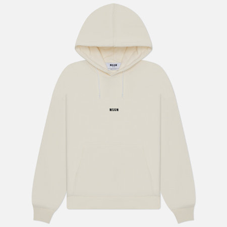 Мужская толстовка MSGM Micrologo Print MSGM, цвет бежевый, размер M