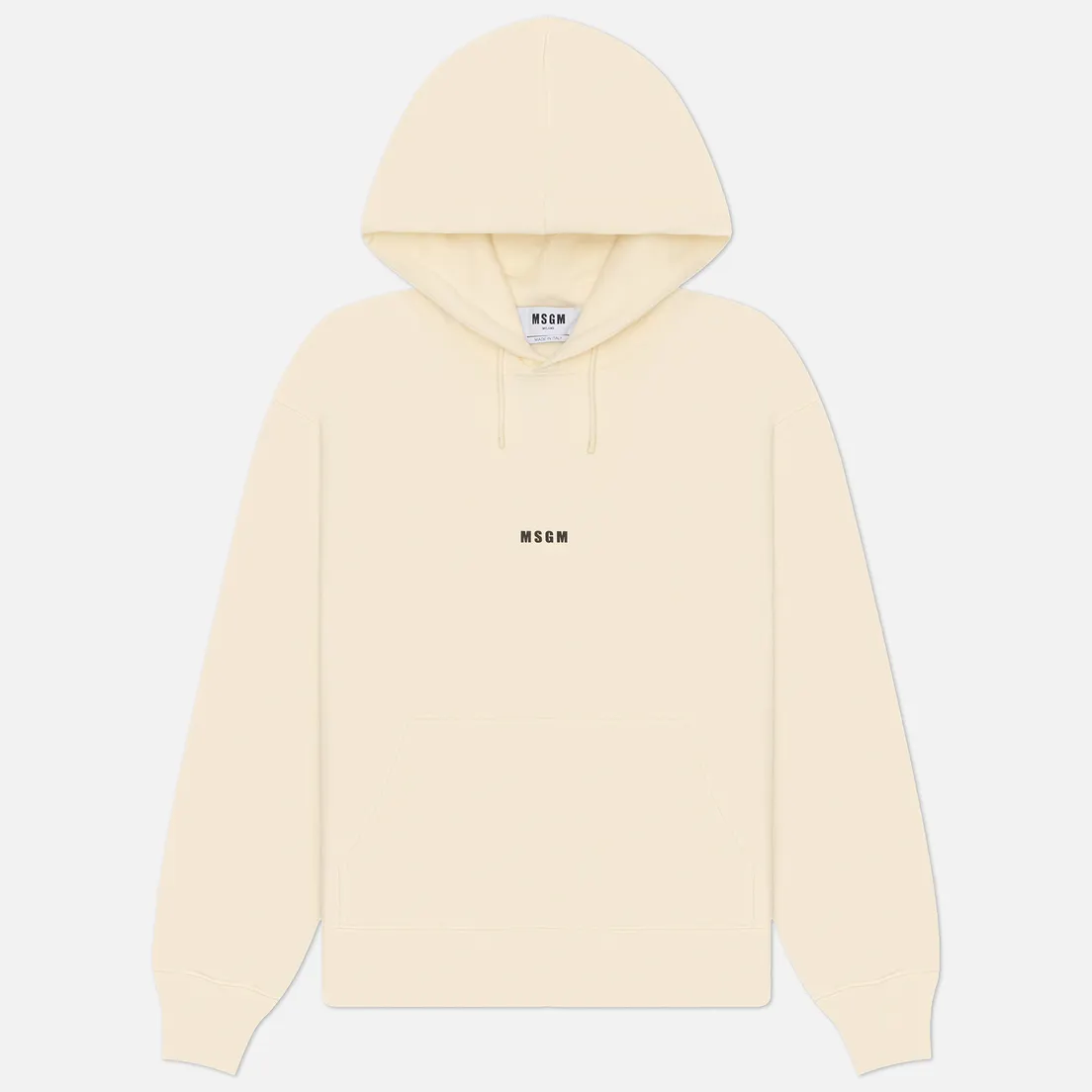 MSGM Мужская толстовка MSGM Micrologo Print Unbrushed Hoodie