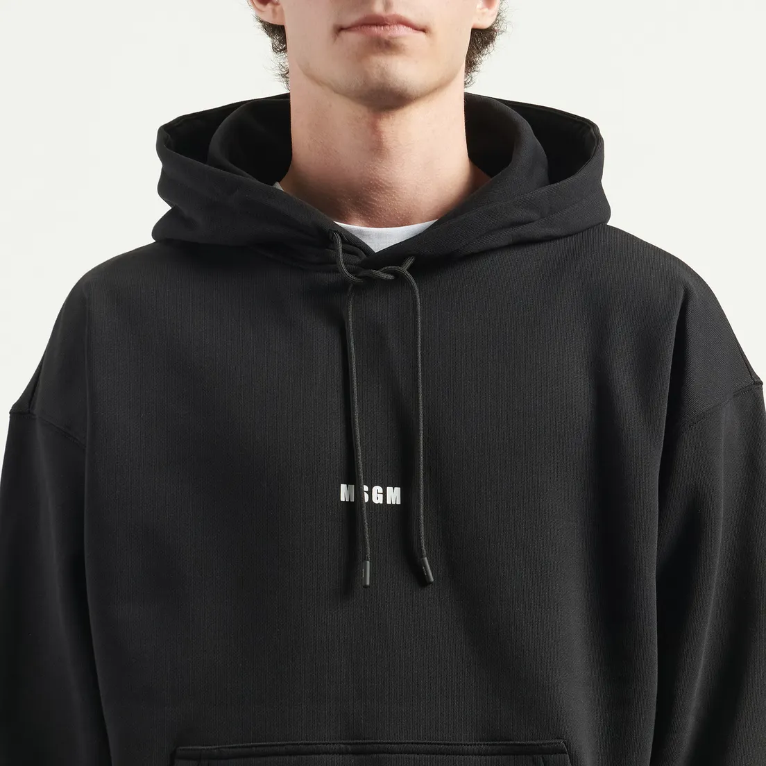 MSGM Мужская толстовка MSGM Micrologo Brushed Print Hoodie