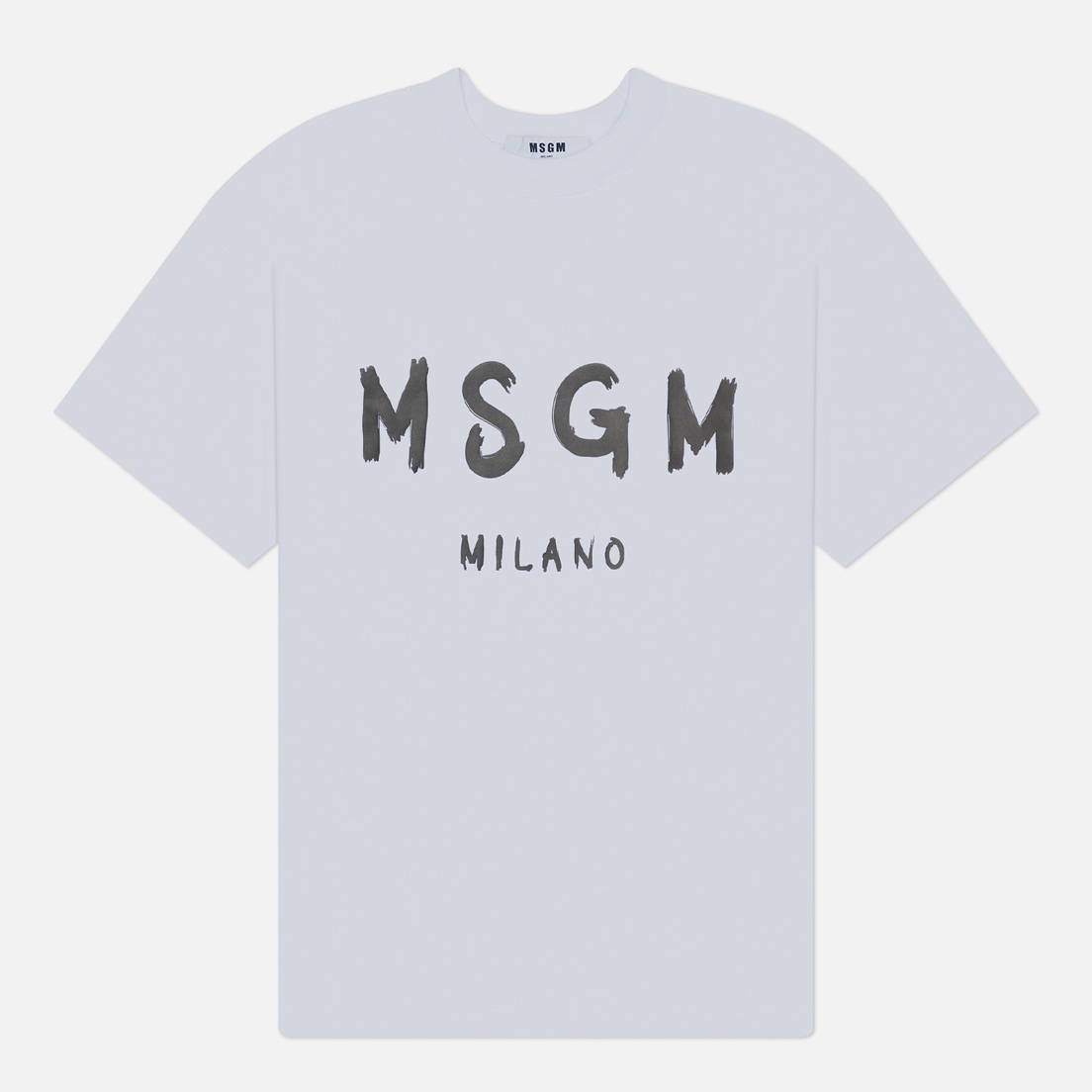 MSGM Мужская футболка Brush Stroke Logo Print