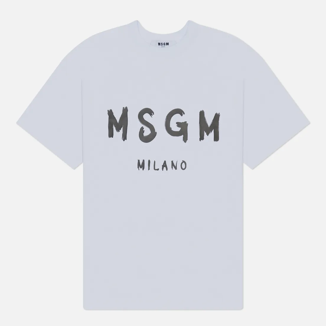 MSGM Мужская футболка Brush Stroke Logo Print