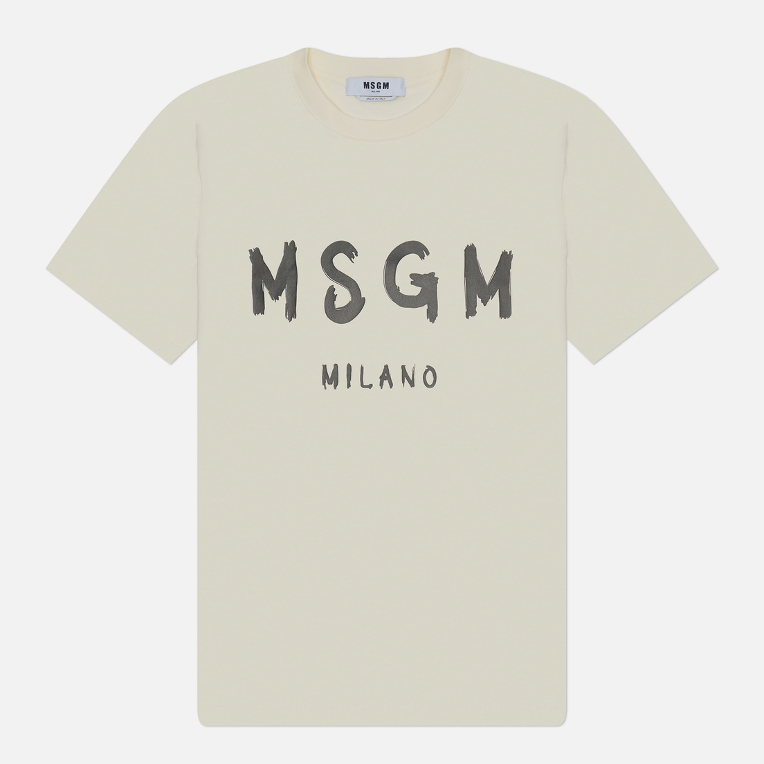 MSGM Мужская футболка Brush Stroke Logo Print