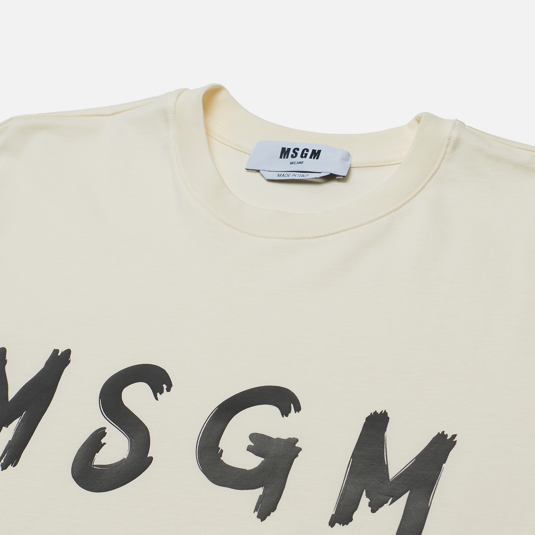 MSGM Мужская футболка Brush Stroke Logo Print