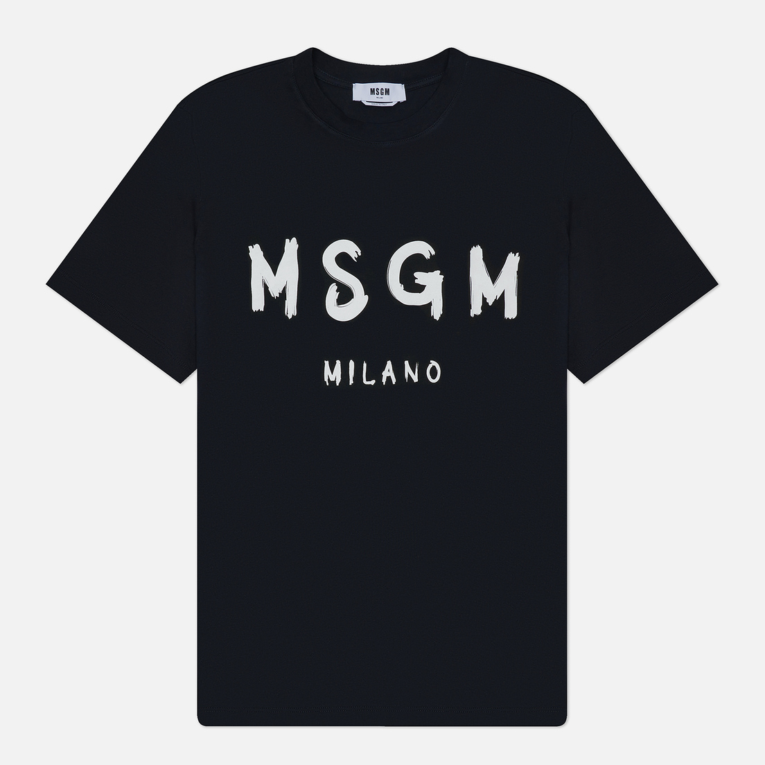 MSGM Мужская футболка Brush Stroke Logo Print