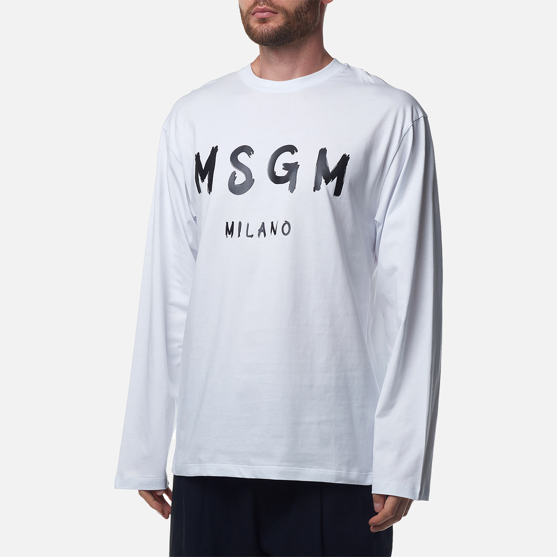 MSGM Мужской лонгслив MSGM Milano Logo