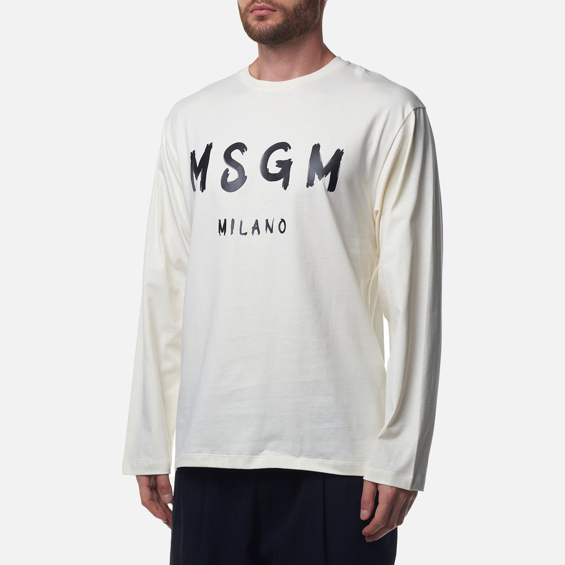 MSGM Мужской лонгслив MSGM Milano Logo