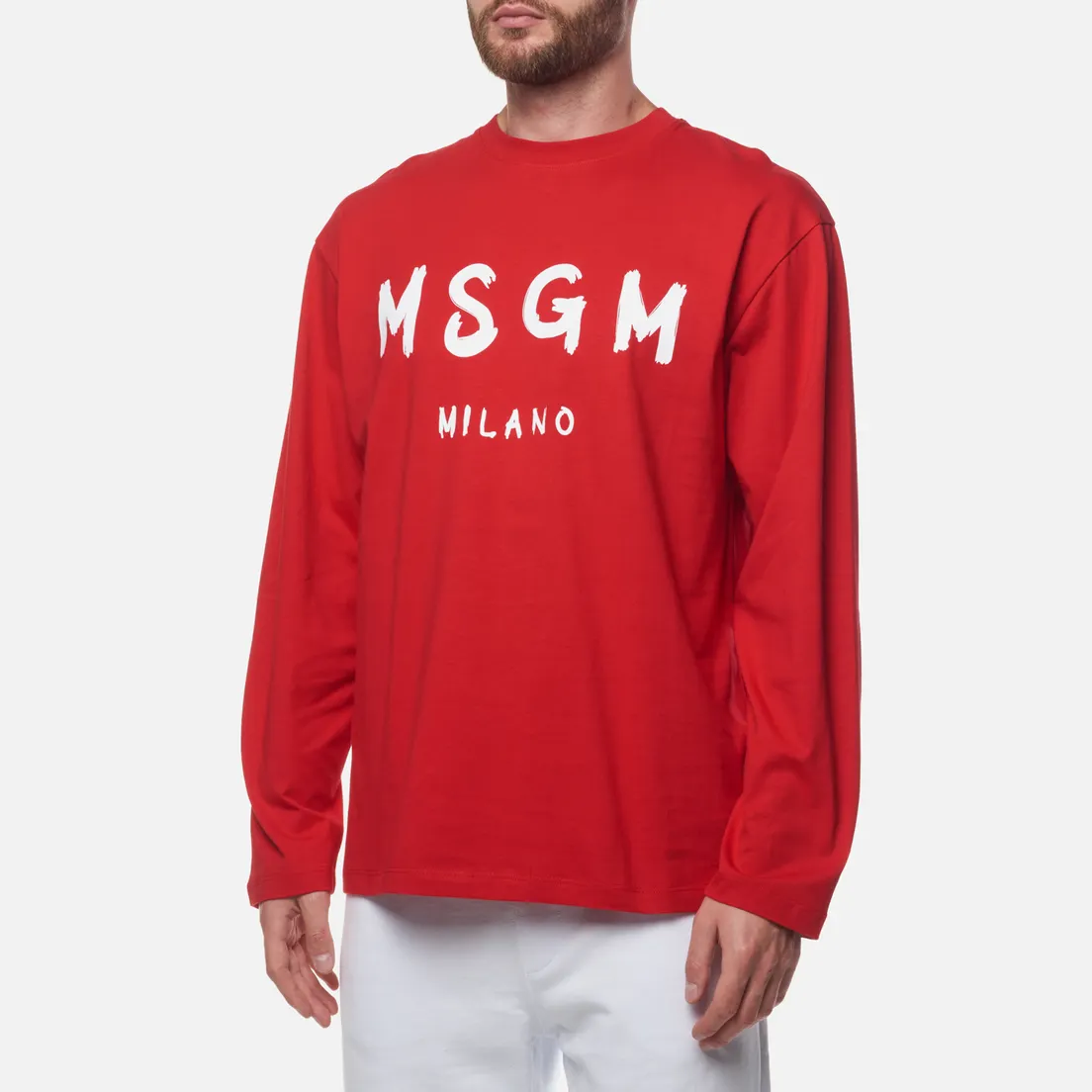 MSGM Мужской лонгслив MSGM Milano Logo