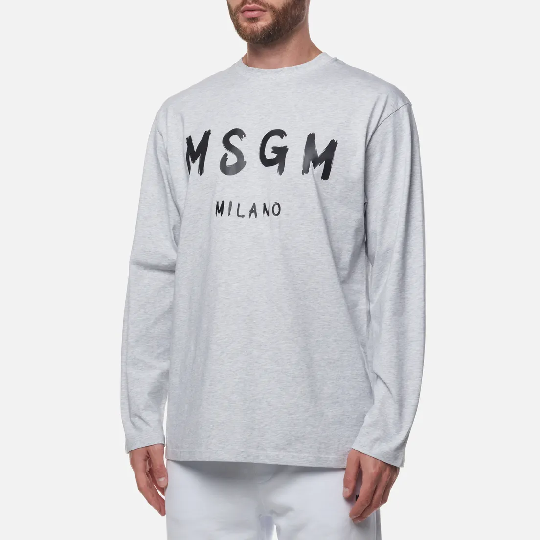 MSGM Мужской лонгслив MSGM Milano Logo