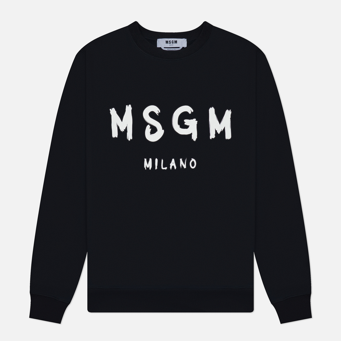 MSGM Мужская толстовка Regular Brush Stroke Logo Print