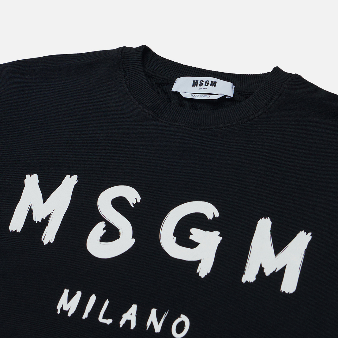 MSGM Мужская толстовка Regular Brush Stroke Logo Print