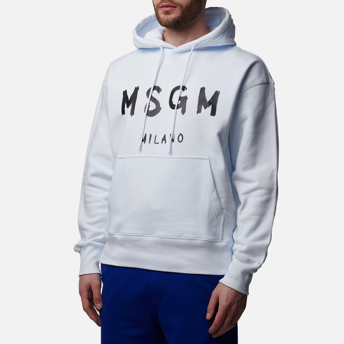 MSGM Мужская толстовка MSGM Milano Logo Brushed Hoodie