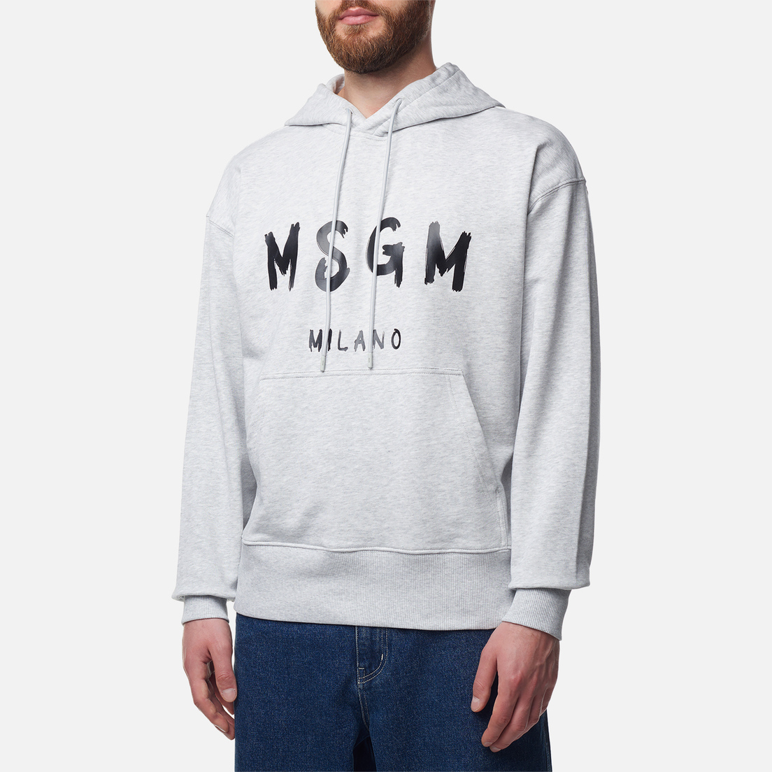 MSGM Мужская толстовка MSGM Milano Logo Unbrushed Hoodie