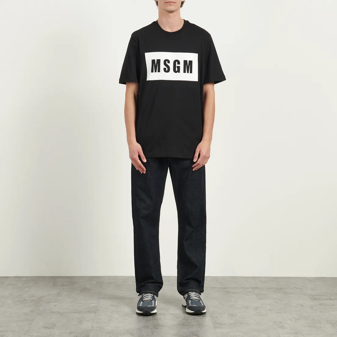 MSGM Мужская футболка Box Maxilogo
