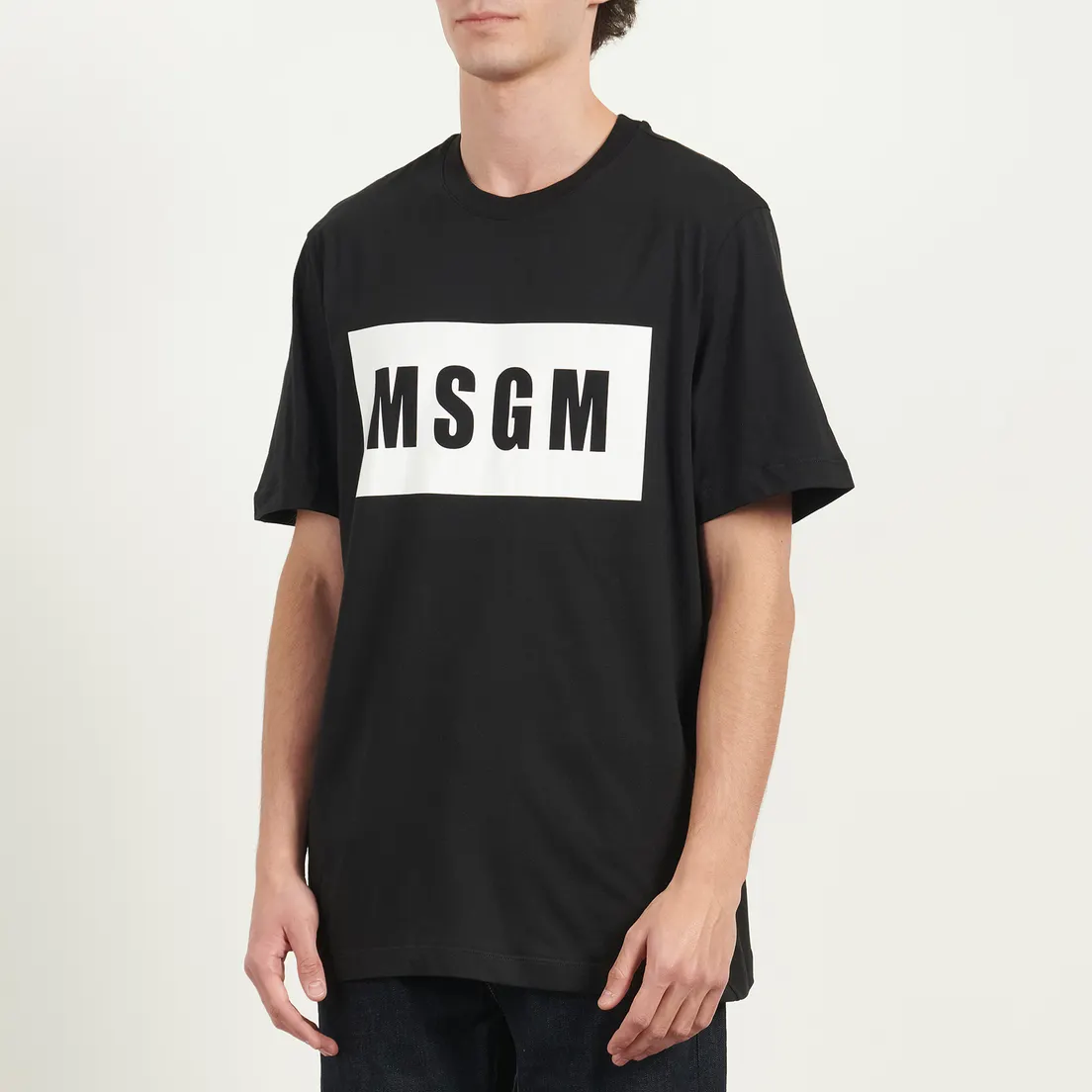 MSGM Мужская футболка Box Maxilogo