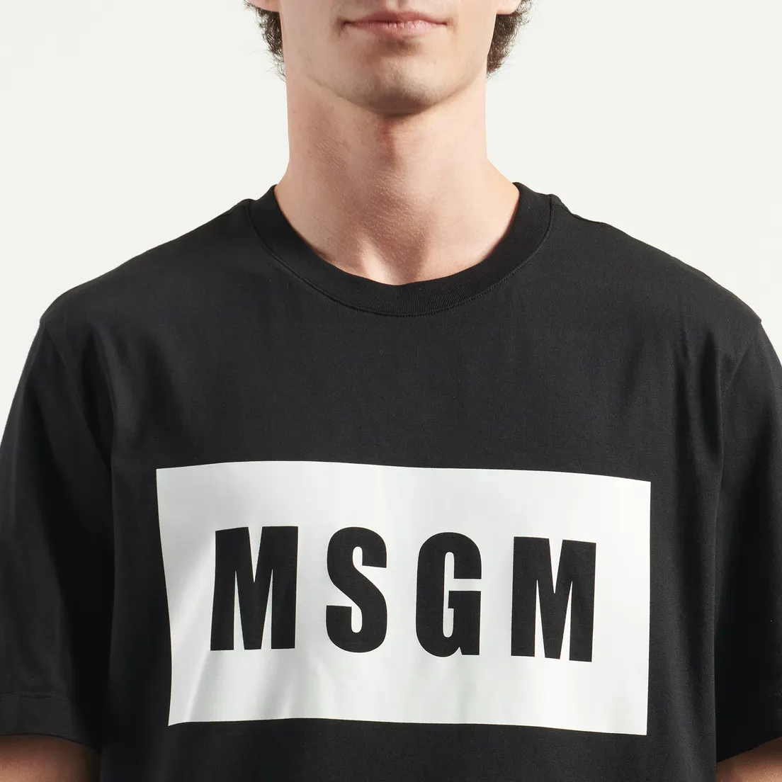 MSGM Мужская футболка Box Maxilogo