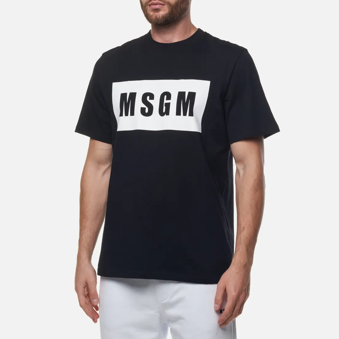 MSGM Мужская футболка Box Maxilogo