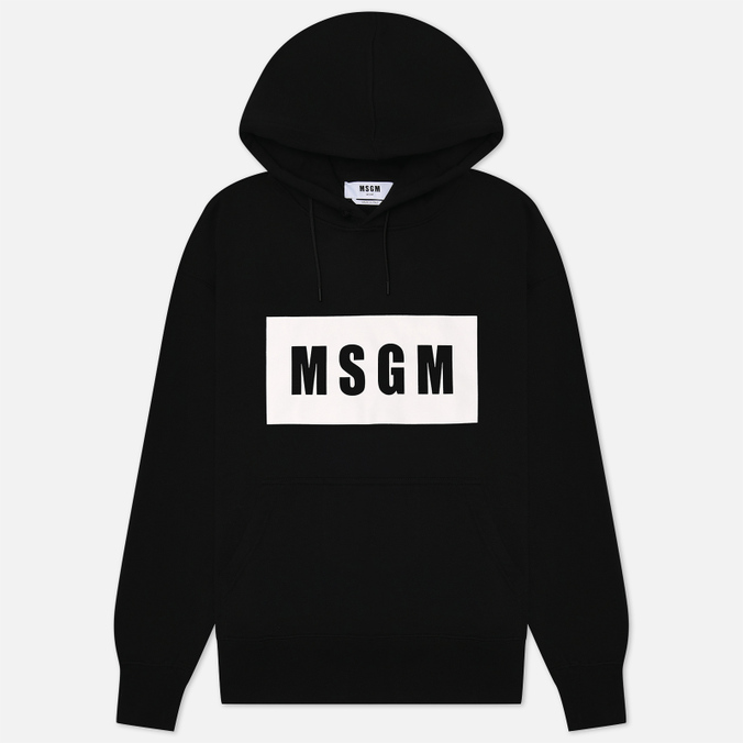 MSGM Box Maxilogo Unbrushed Hoodie msgm micrologo basic unbrushed hoodie