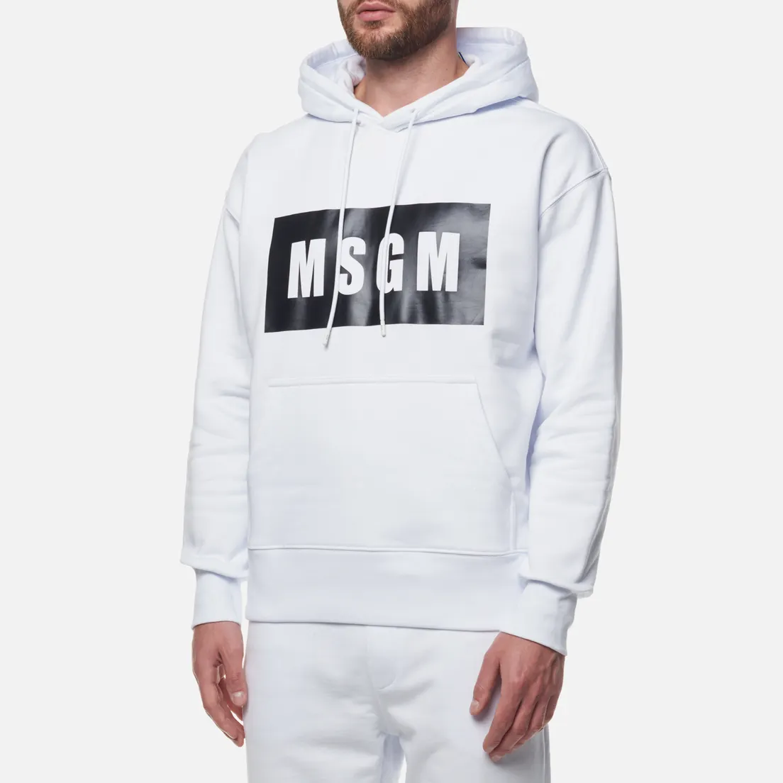 MSGM Мужская толстовка Box Maxilogo Brushed Hoodie