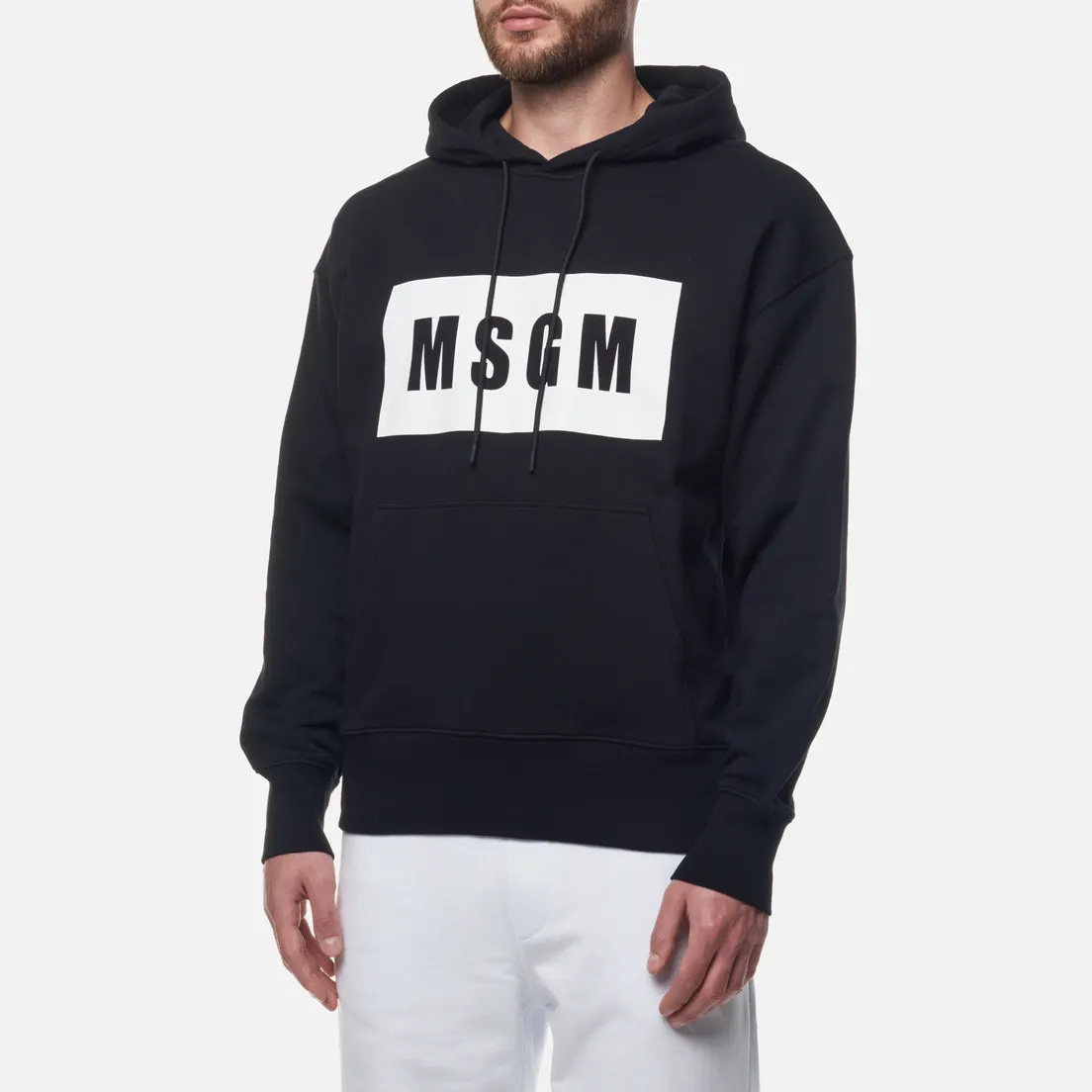 MSGM Мужская толстовка Box Maxilogo Brushed Hoodie