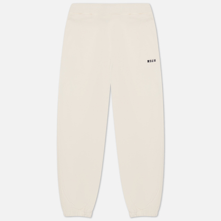 фото Мужские брюки msgm micrologo basic unbrushed, цвет бежевый, размер s