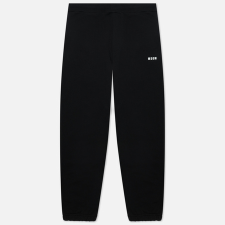 Мужские брюки MSGM Micrologo Basic Unbrushed, цвет чёрный, размер XL