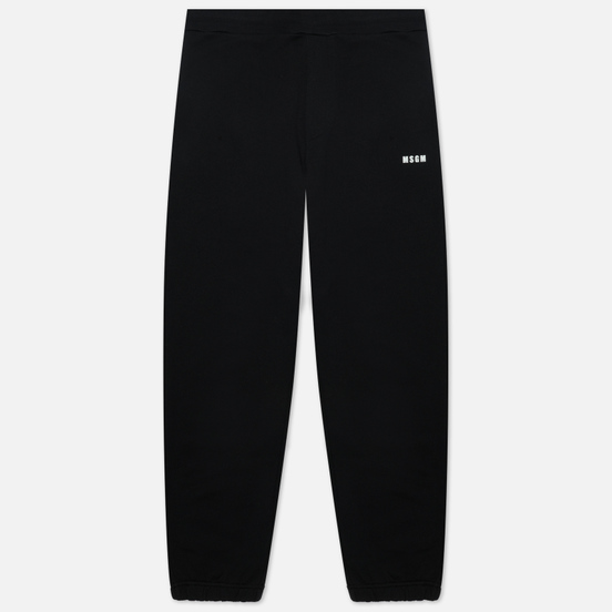 Мужские брюки MSGM Micrologo Basic Unbrushed Black/White