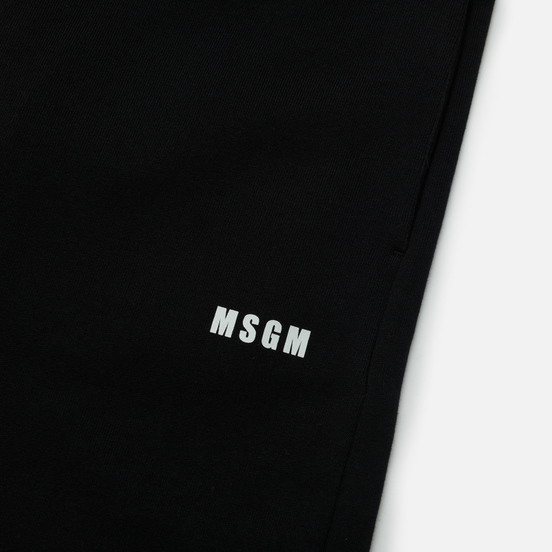 Мужские брюки MSGM Micrologo Basic Unbrushed Black/White