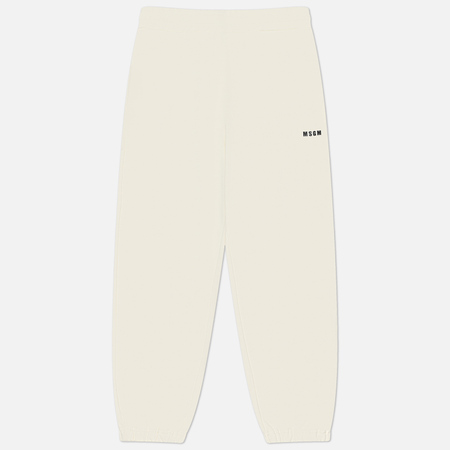 Мужские брюки MSGM Fleece Micrologo Print, цвет бежевый, размер S