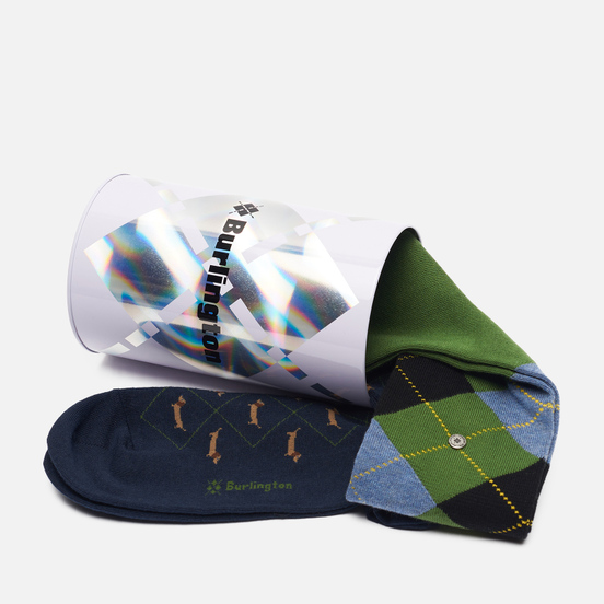 Комплект носков Burlington 2-Pack Gift Navy/Green