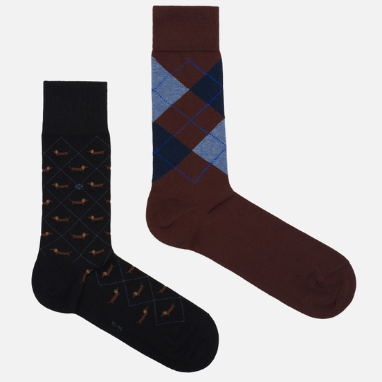 Комплект носков Burlington 2-Pack Gift Navy/Red