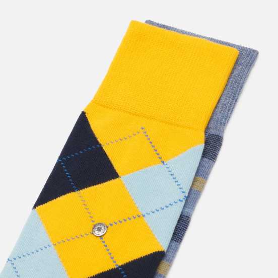 Комплект носков Burlington Fashion 2-Pack Yellow/Grey