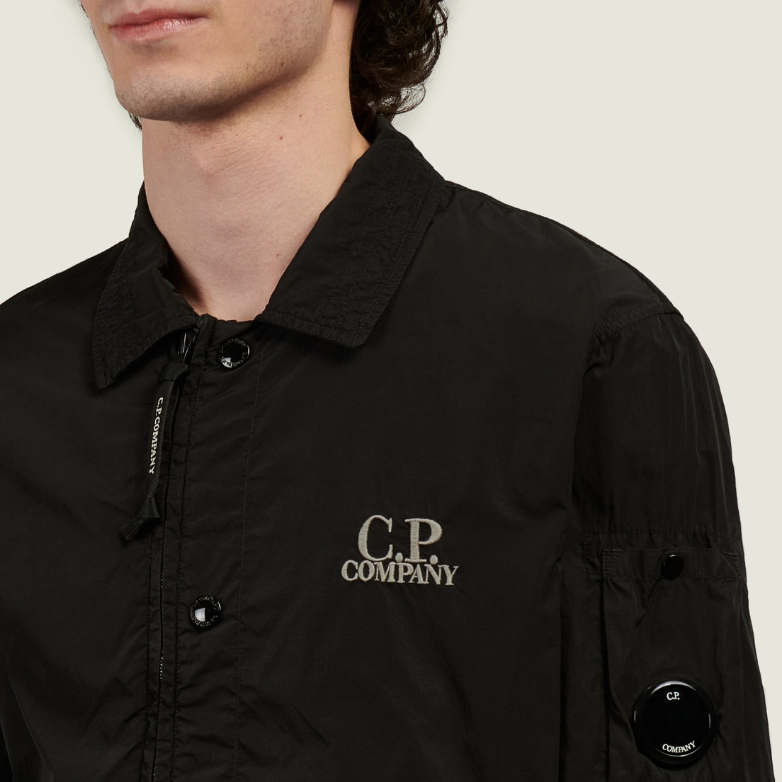 C.P. Company Мужская рубашка Chrome-R Zipped Lens Overshirt