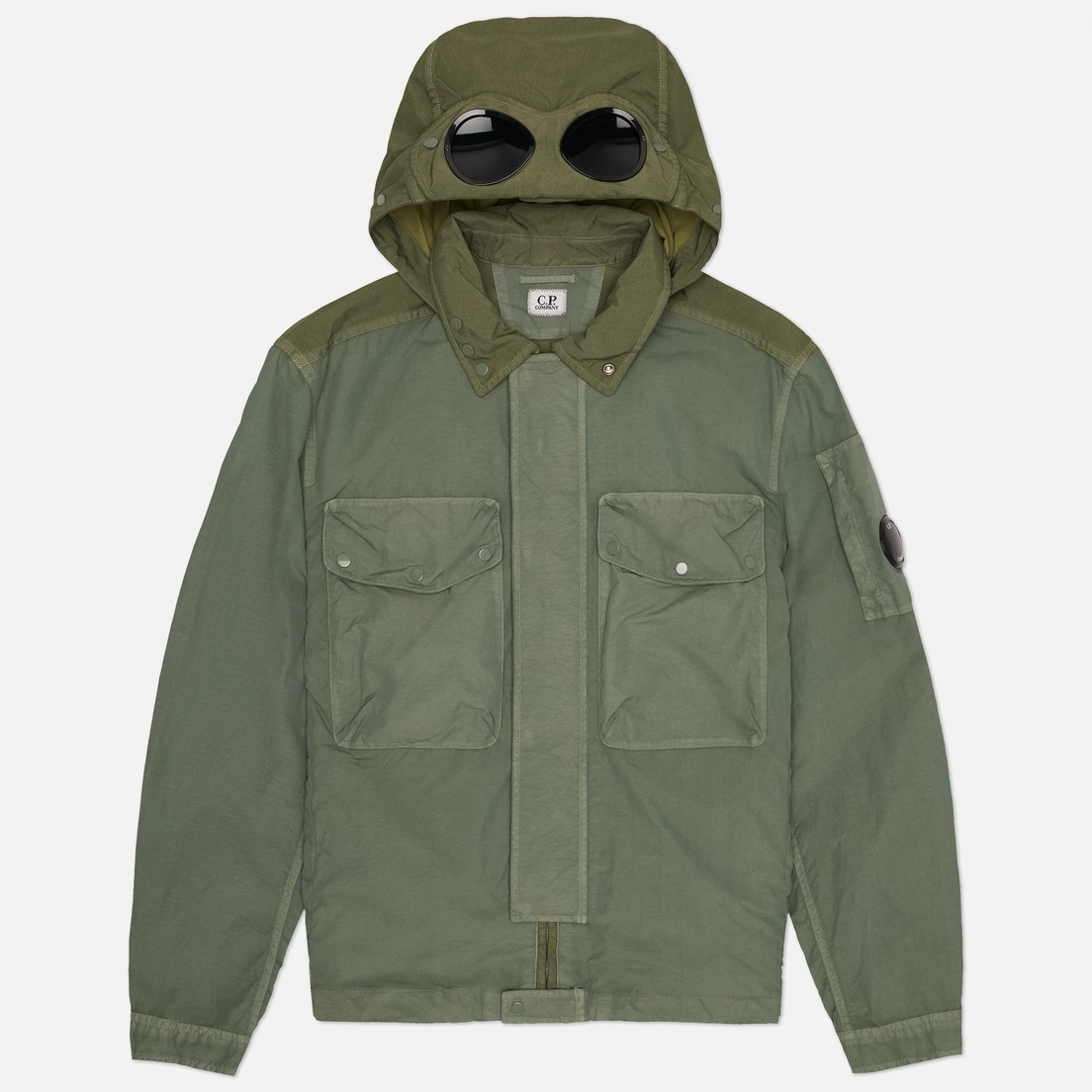 C.P. Company Мужская рубашка Flatt Nylon Mixed Goggle Overshirt