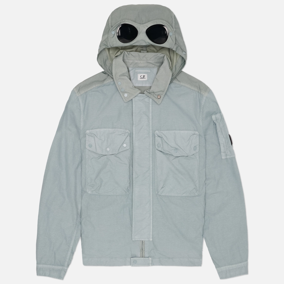 C.P. Company Мужская рубашка Flatt Nylon Mixed Goggle Overshirt