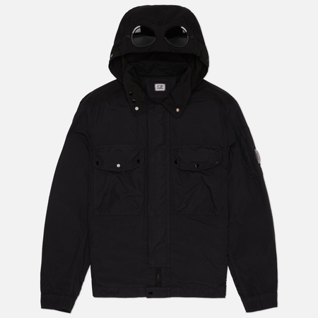 Мужская рубашка C.P. Company Flatt Nylon Mixed Goggle Overshirt, цвет чёрный, размер L