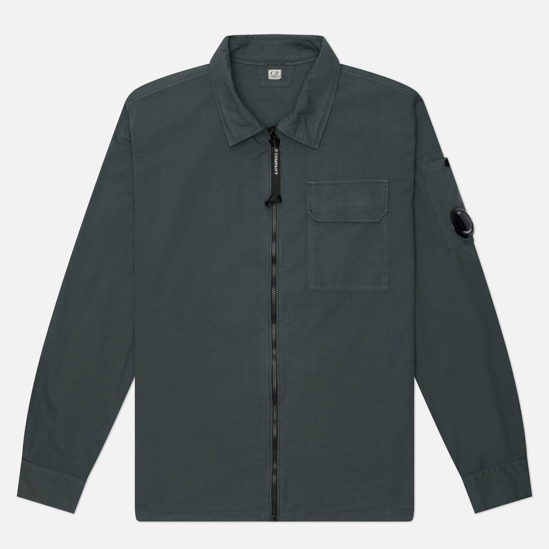 C.P. Company Мужская рубашка Organic Gabardine Zipped Lens Overshirt