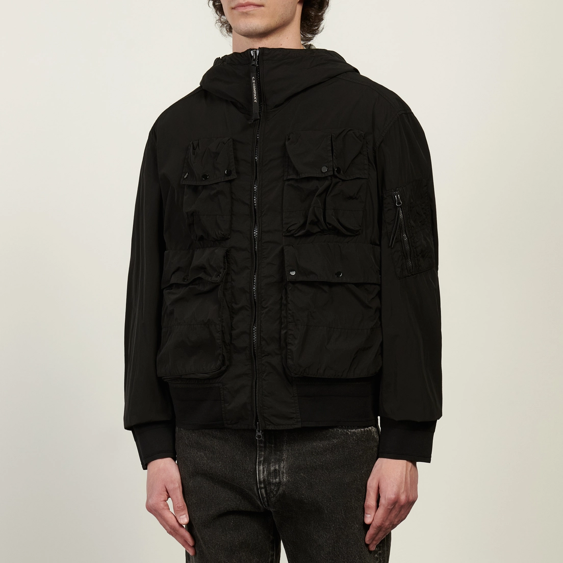 C.P. Company Мужская куртка ветровка Chrome-R Goggle Hooded