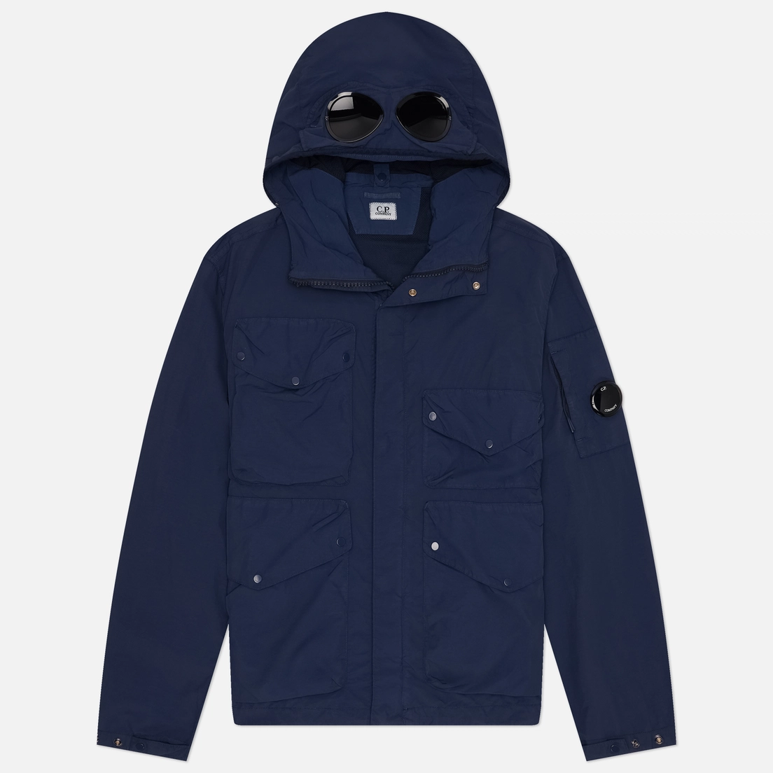 C.P. Company Мужская куртка ветровка Flatt Nylon Goggle Hooded