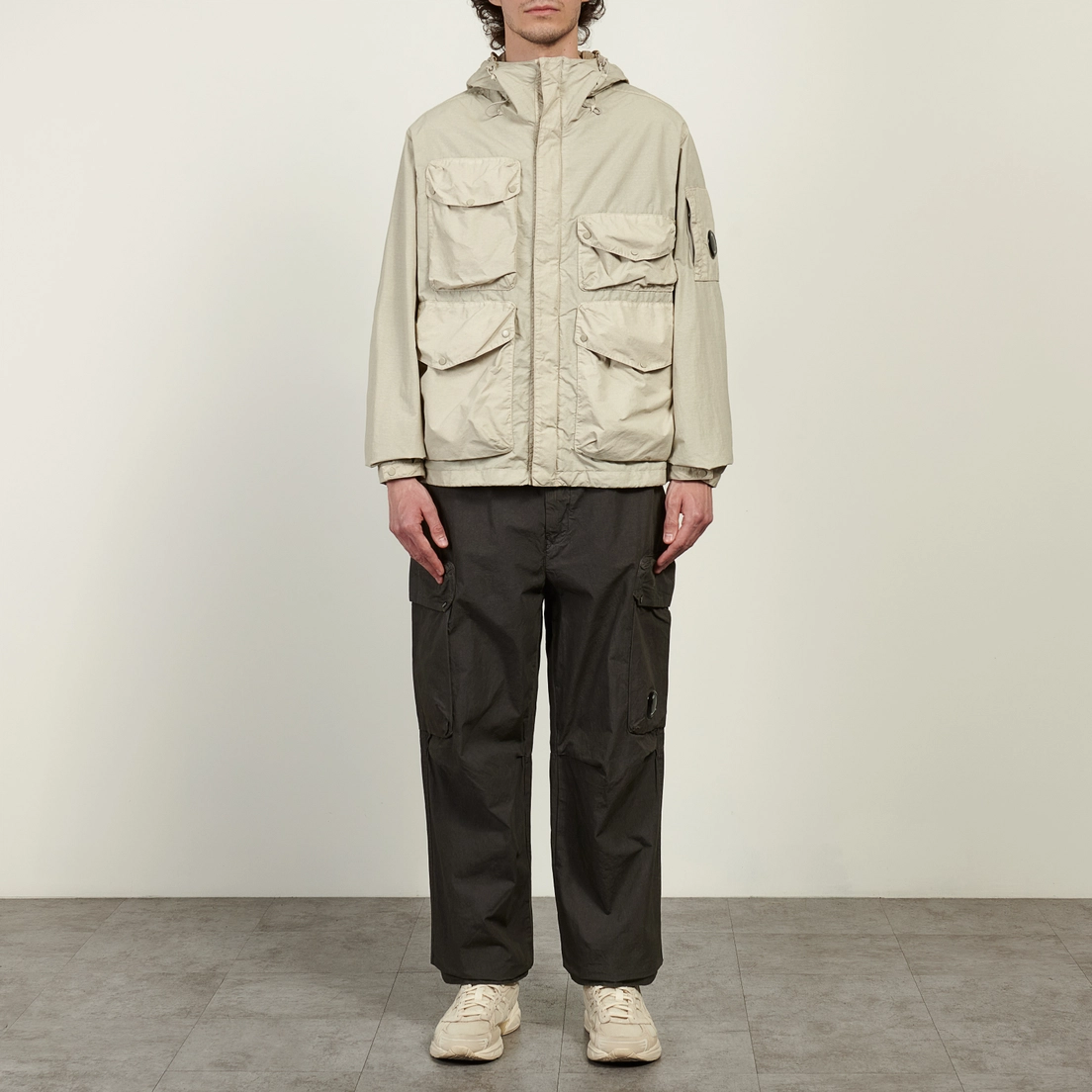 C.P. Company Мужская куртка ветровка Flatt Nylon Goggle Hooded