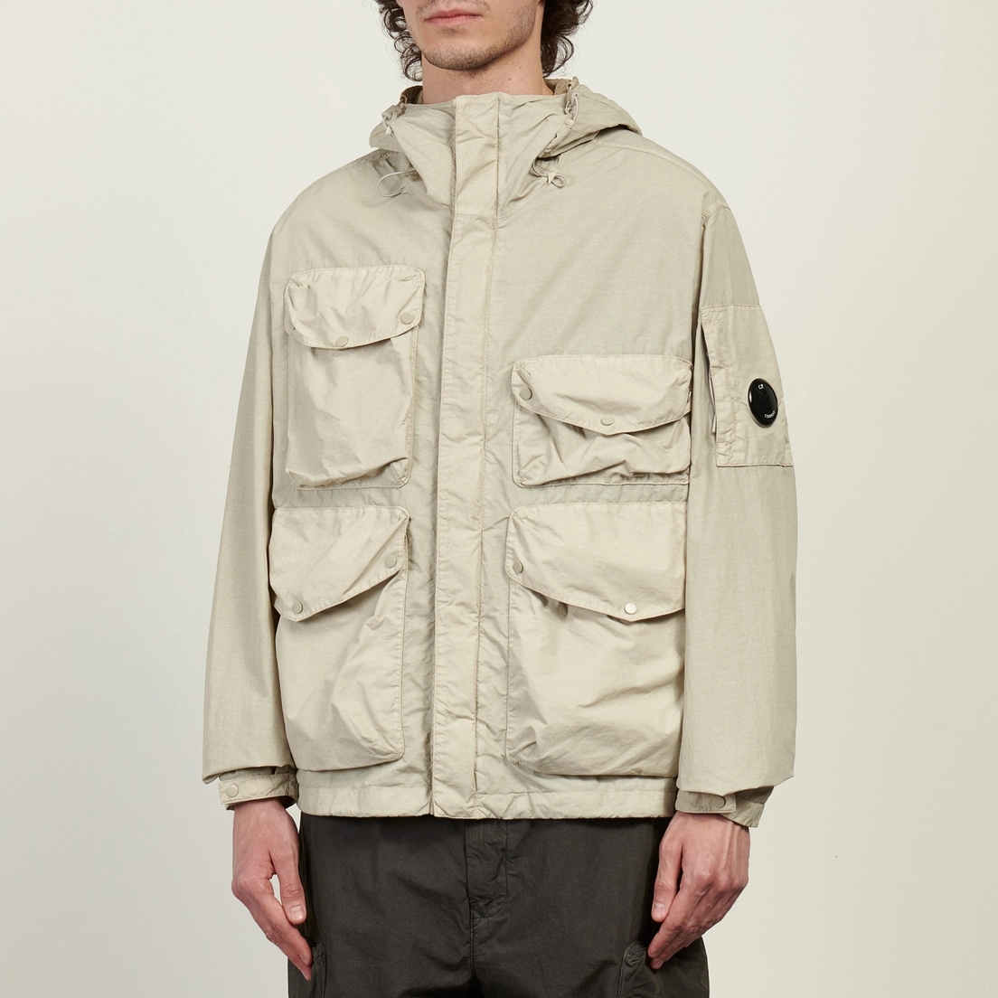 C.P. Company Мужская куртка ветровка Flatt Nylon Goggle Hooded