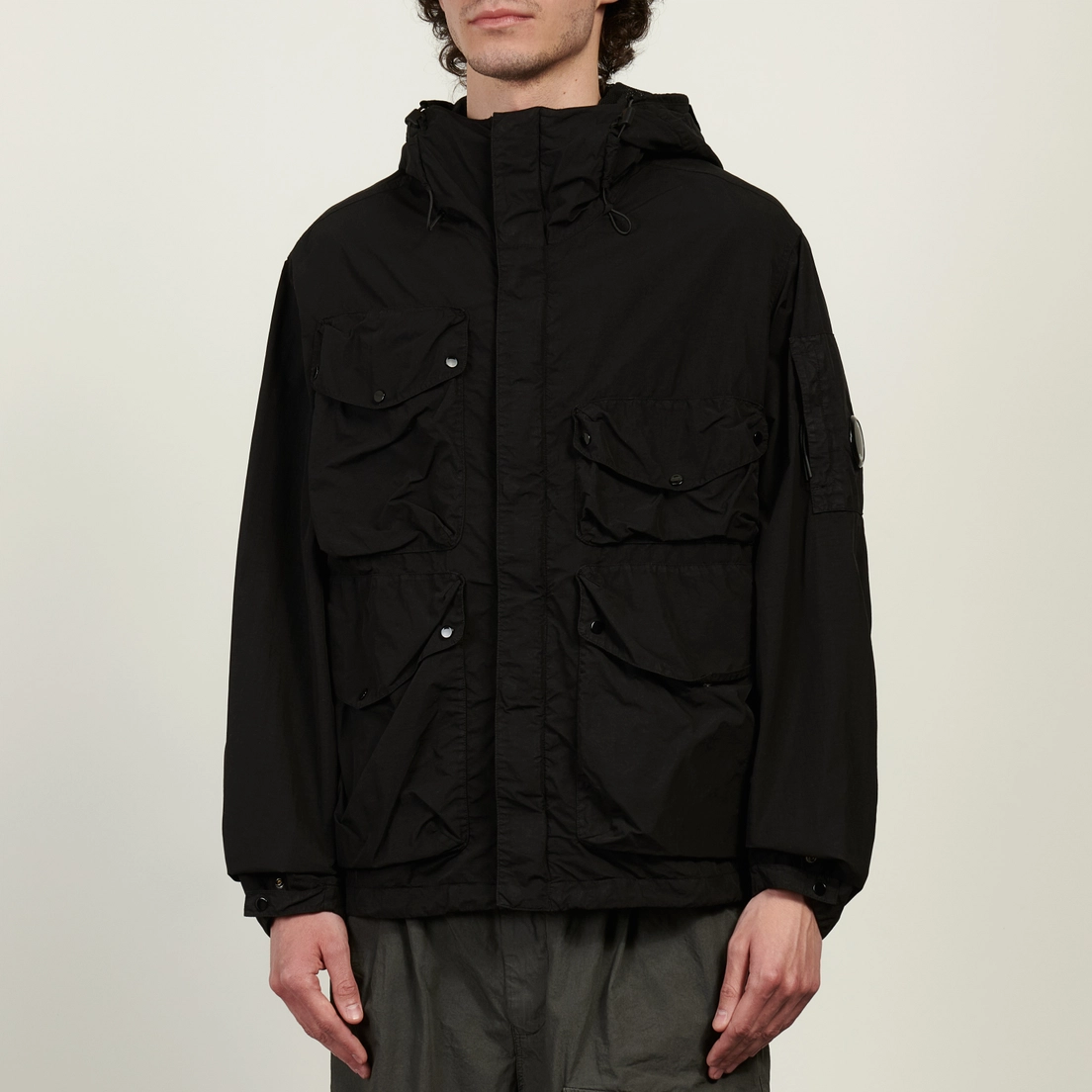 C.P. Company Мужская куртка ветровка Flatt Nylon Goggle Hooded