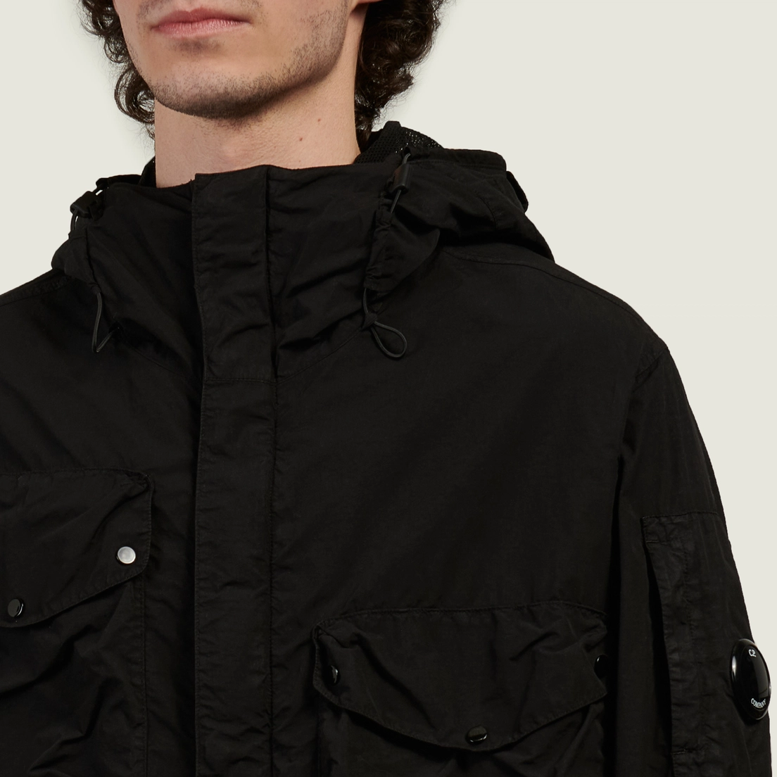 C.P. Company Мужская куртка ветровка Flatt Nylon Goggle Hooded