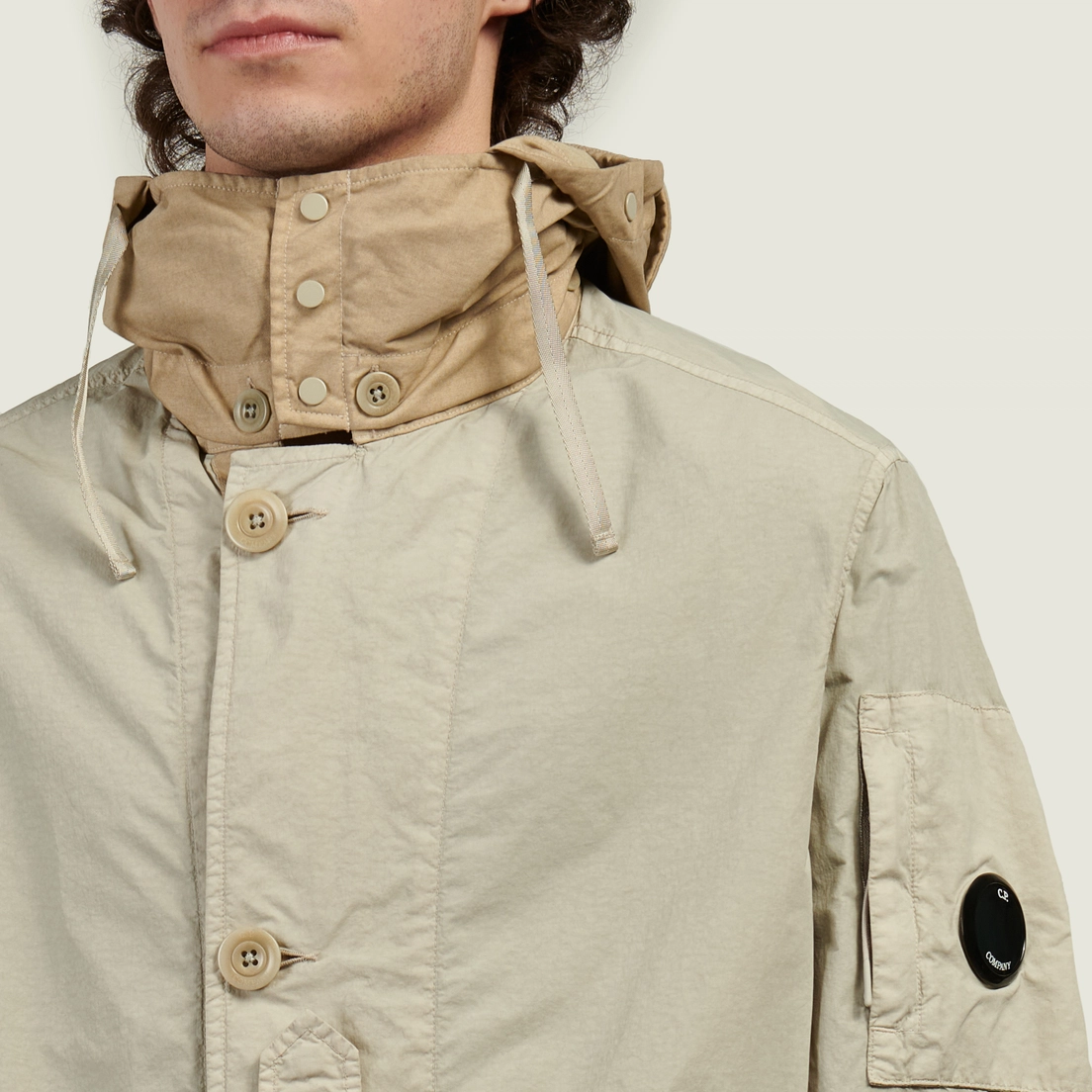 C.P. Company Мужская куртка парка Flatt Nylon Mixed Goggle