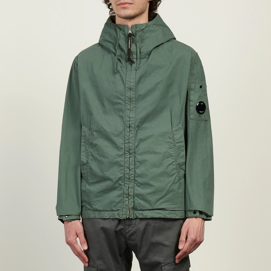 C.P. Company Мужская куртка ветровка Micro-Reps Hooded Lens