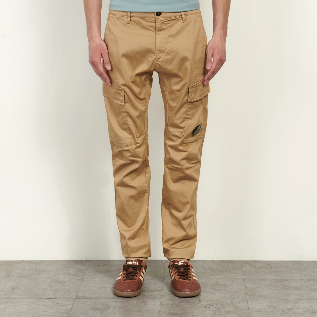 C.P. Company Мужские брюки Stretch Sateen Ergonomic Side Pockets Cargo 