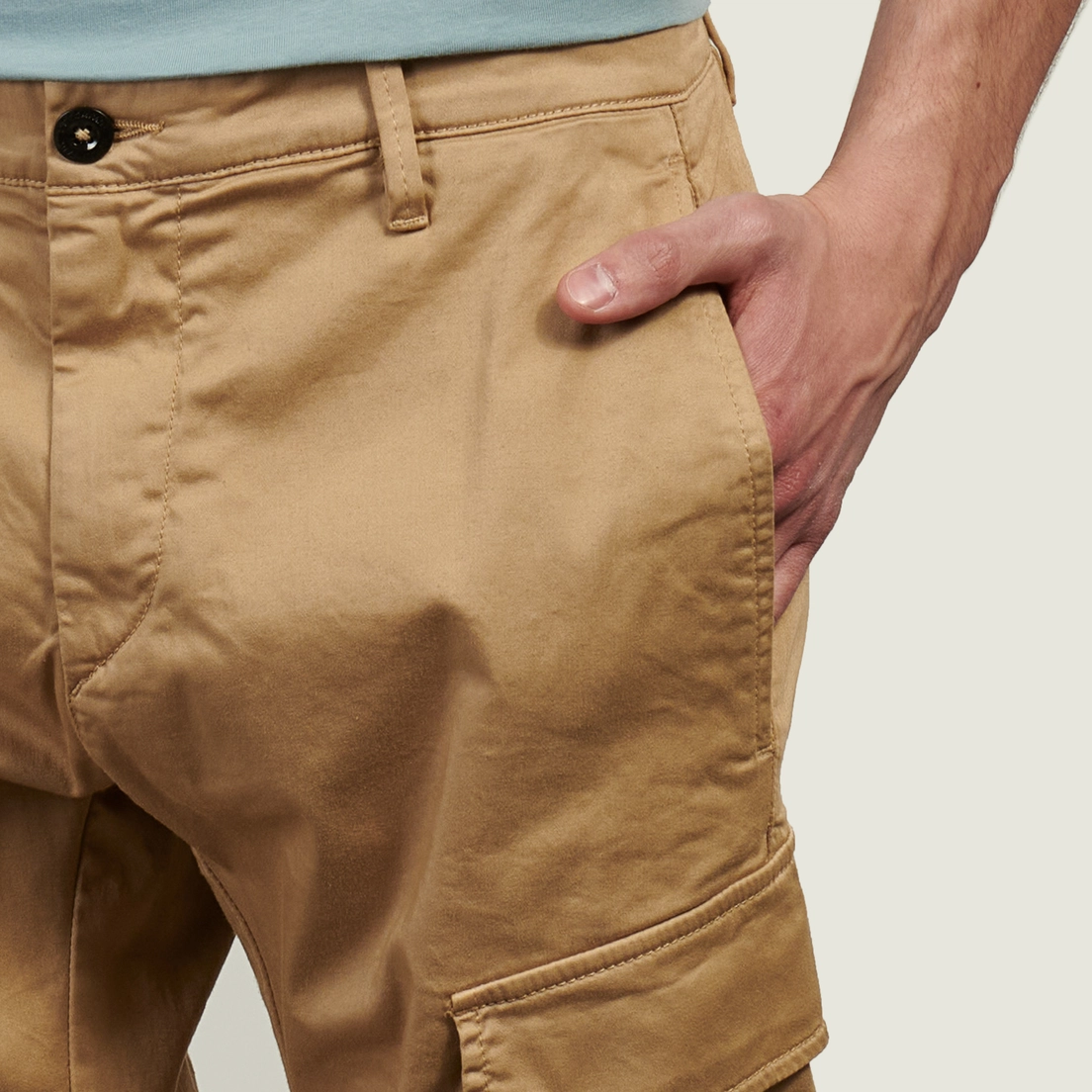 C.P. Company Мужские брюки Stretch Sateen Ergonomic Side Pockets Cargo 