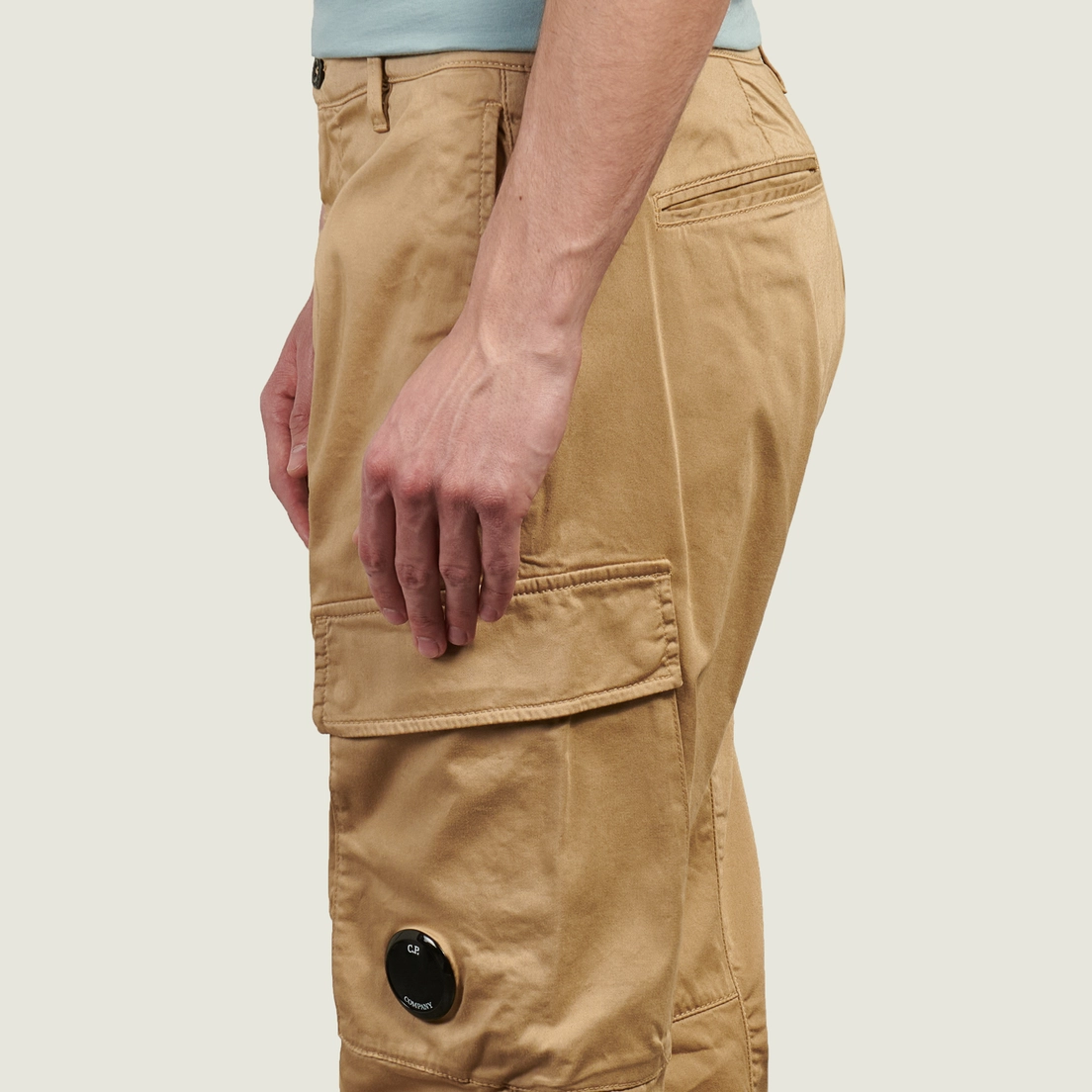 C.P. Company Мужские брюки Stretch Sateen Ergonomic Side Pockets Cargo 