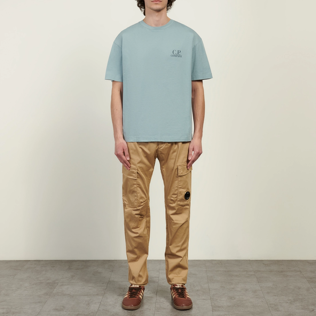 C.P. Company Мужские брюки Stretch Sateen Ergonomic Side Pockets Cargo 