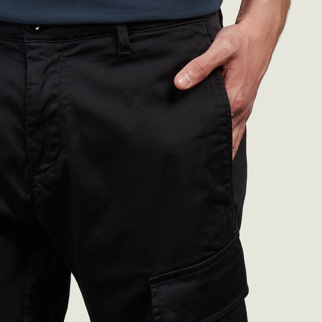 C.P. Company Мужские брюки Stretch Sateen Ergonomic Side Pockets Cargo 