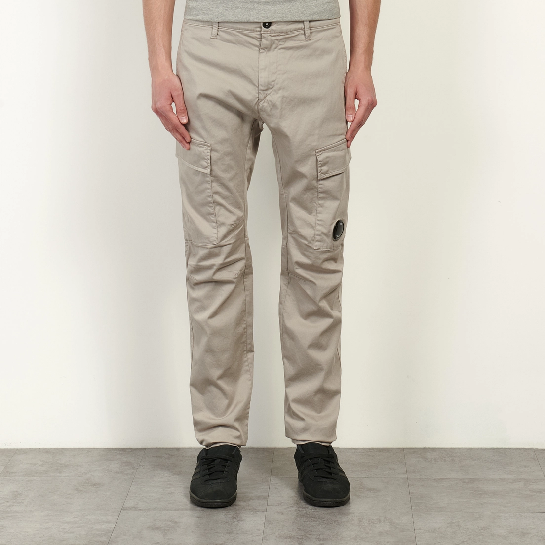 C.P. Company Мужские брюки Stretch Sateen Ergonomic Side Pockets Cargo 